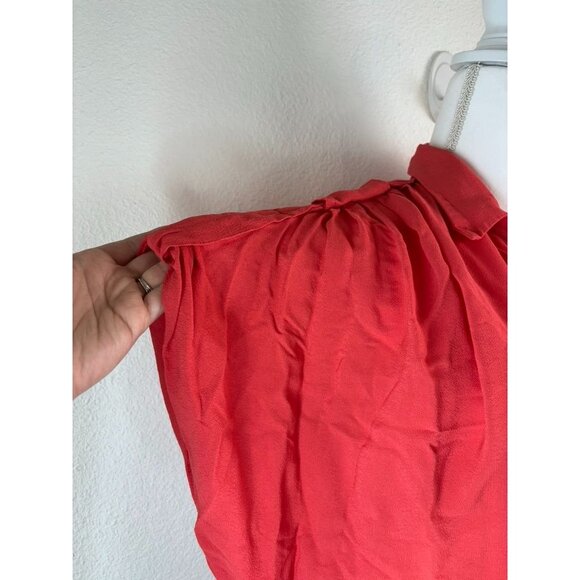 Diane Von Furstenberg women's 6 orange knee length collared shift shirt dress - Picture 3 of 9